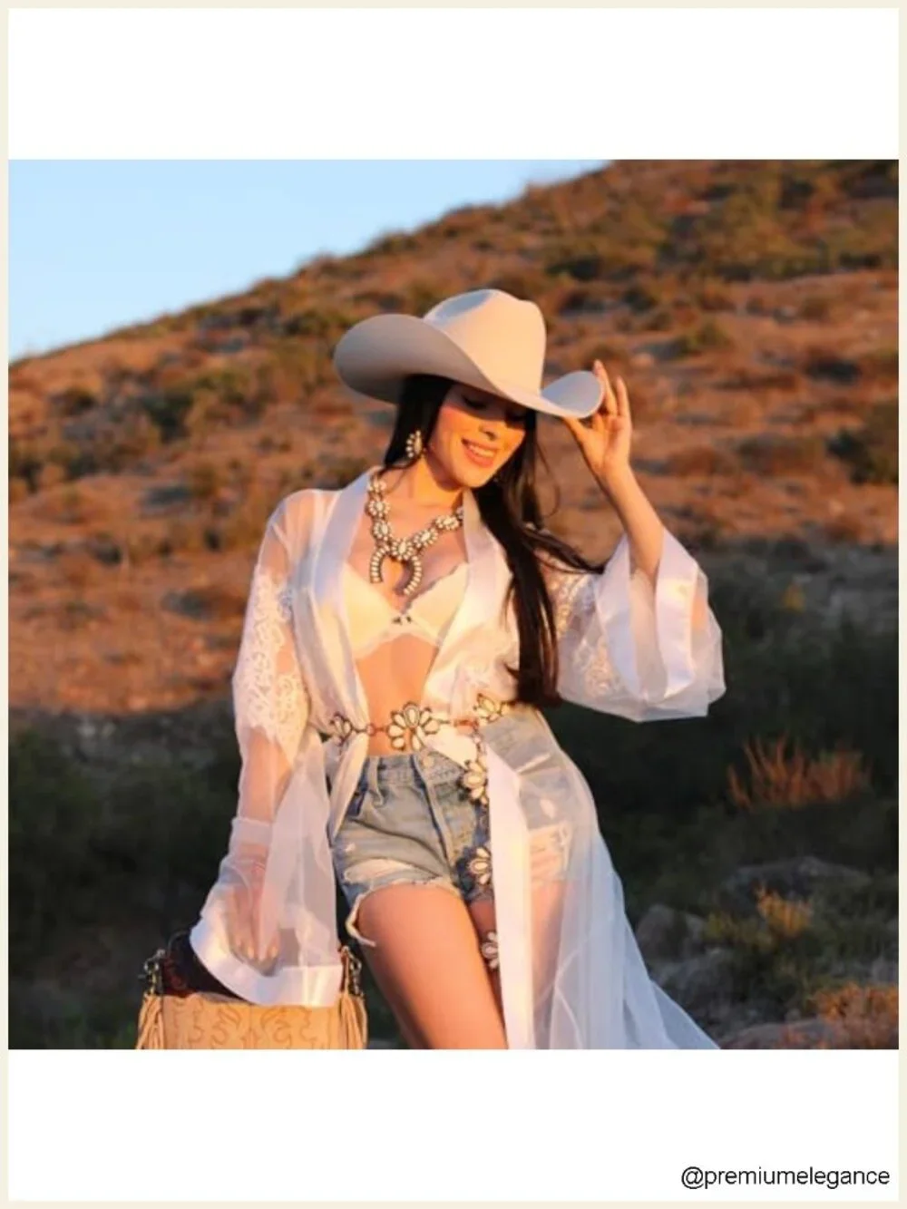 Large Western Concho Metal Chain Belt - Fully Adjustable Vintage Cowgirl Style